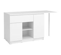 Vente-unique - Keukeneiland Met 2 deuren, 1 Lade en 2 nissen - Wit - TUNORI