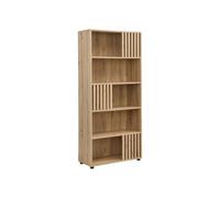 Vente-unique - Librería Gliana - L 80cm x A 35cm x H 180cm - MDF - Color Natural Claro