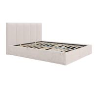 Vente-unique - Lit 2 Personnes Avec sommier - 200 x 200 cm - Beige - KILACLO
