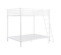 Vente-unique - Litera 2 x 140 x 190 cm - Metal - Blanco - GÉMINIS