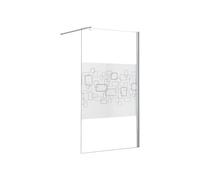 Vente-unique - Mampara de ducha Paulina iii - L 140cm x A 0.6cm x H 200cm - cristal templado - transparente