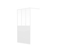 Vente-unique - Mampara de ducha Urbanik - L 140cm x A 1.9cm x H 200cm - cristal templado - blanco
