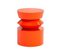 Vente-unique-Mesa Auxiliar de MDF - Naranja Lacado - NIDIMA