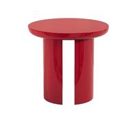 Vente-unique-Mesa Auxiliar de MDF - Rojo Lacado - DERLALI
