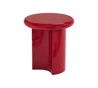 Vente-unique - Mesa Auxiliar Sobina - L 50cm x A 50cm x H 46cm - MDF - Rojo
