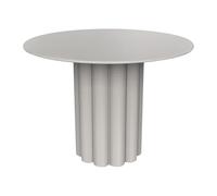 Vente-unique - Mesa Auxiliar Wodoli - L 63cm x A 63cm x H 45.5cm - Metal - Gris Claro, Crema, Blanco Roto