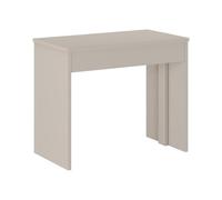 Vente-unique-Mesa Consola Extensible 12 Cubiertos - 6 Extensiones - Beige - ONEGA