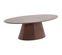 Vente-unique - Mesa de Centro Antelada - L 120cm x A 60cm x H 40cm - MDF - marrón Chocolate