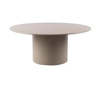 Vente-unique - Mesa de Centro Fija Jovenia - L 80cm x A 80cm x H 35cm - Metal - Beige
