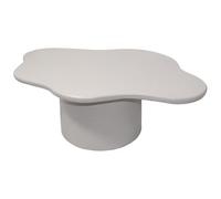 Vente-unique - Mesa de Centro Fija Polendra - L 87.5cm x A 58cm x H 29.5cm - Metal - Crema