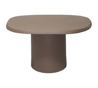 Vente-unique - Mesa de Centro Fija Zinara - L 70cm x A 56cm x H 36cm - Metal - marrón, Topo