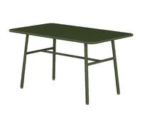 Vente-unique - Mesa de Centro para jardín Mirmande - L 89cm x A 50cm x H 47cm - Acero - Caqui