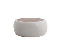 Vente-unique - Mesa de Centro Sorieli - L 85cm x A 85cm x H 37cm - MDF - Blanco