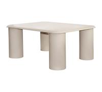 Vente-unique - Mesa de Centro Zidila - L 80cm x A 80cm x H 34cm - Metal - Crema