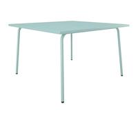 Vente-unique-Mesa de jardÌn Cuadrada de 120 cm de Metal - Verde Almendra - MIRMANDE de MYLIA