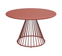 Vente-unique-Mesa de jardÌn D.120 cm de Metal - Terracotta - BIRMOS de MYLIA
