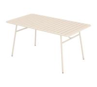 Vente-unique - Mesa de jardÌn de 160 cm de Ancho de Metal - Beige - MIRMANDE de MYLIA