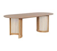 Vente-unique - Mesa Fija 8 plazas Neliram - MDF - Color Natural Claro