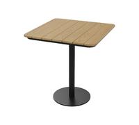 Vente-unique - Mesa jardín 2 plazas Lylios - Acero - Negro