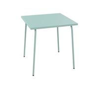 Vente-unique - Mesa jardín 2 plazas Mirmande - Acero - Verde Almendra
