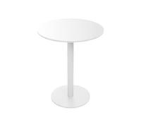 Vente-unique - Mesa jardín 2 plazas Nily - Acero - Blanco