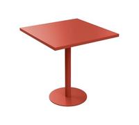 Vente-unique - Mesa jardín 2 plazas Nily - Acero - Terracota