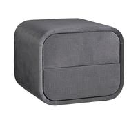 Vente-unique - Mesilla de Noche Venalora - L 45.5cm x A 42cm x H 38.5cm - poliéster - Gris