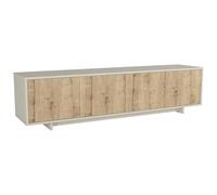 Vente-unique - Mueble bajo de TV Zefyna - L 180cm x A 40cm x H 45.8cm - melamina - Beige, Color Natural Claro