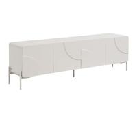 Vente-unique - Mueble bajo de TV Zelinaro - L 180cm x A 40cm x H 55cm - MDF - Beige