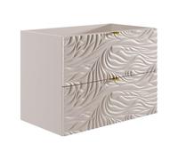 Vente-unique-Mueble bajo Lavabo suspendido Texturizado - Beige - 80 cm - RINAREL