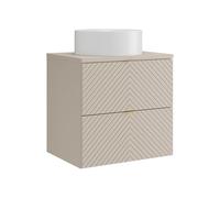 Vente-unique - Mueble de baño Simple Dorioni - L 60cm x A 46cm x H 61.6cm - MDF - Beige