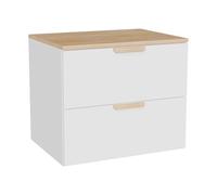 Vente-unique - Mueble de Lavabo Avoreli - L 60cm x A 46cm x H 50cm - melamina - Blanco