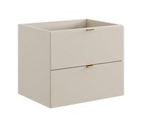 Vente-unique - Mueble de Lavabo Lavena - L 60cm x A 46cm x H 50cm - melamina - Beige