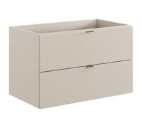 Vente-unique - Mueble de Lavabo Lavena - L 80cm x A 46cm x H 50cm - melamina - Beige