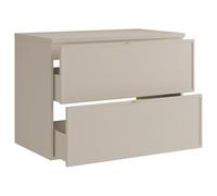 Vente-unique - Mueble de Lavabo Ondil - L 80cm x A 45cm x H 60cm - MDF - Beige