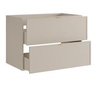 Vente-unique - Mueble de Lavabo Ondil - L 80cm x A 45cm x H 60cm - MDF - Beige