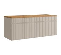 Vente-unique - Mueble de Lavabo Satara - L 120cm x A 46cm x H 46cm - MDF - Beige