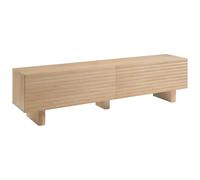 Vente-unique-Mueble de TV con 2 Puertas de MDF - 180 cm - Natural - LUDIMA