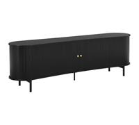 Vente-unique-Mueble TV con 2 Puertas correderas de MDF - Negro - SEVATO