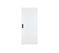 Vente-unique-Puerta corredera de Madera y MDF con riel Invisible - Blanco - 93 x 210 cm - SOMIRI