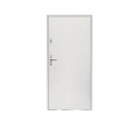 Vente-unique-Puerta de entrada de acero Alt. 207 x Ancho 100 cm blanco - se abre hacia la derecha AGUEDA