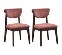Vente-unique - Silla Gabiel - L 51cm x A 59cm x H 83.5cm - poliéster - marrón