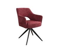 Vente-unique - Silla Konya - L 58cm x A 59cm x H 84cm - poliéster - Granate