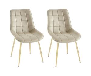 Vente-unique - Silla Ollua - L 49.5cm x A 60cm x H 87cm - poliéster - Beige