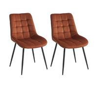Vente-unique - Silla Ollua - L 49.5cm x A 60cm x H 87cm - poliéster - Terracota