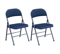 Vente-unique - Silla Ortensia - L 46cm x A 49cm x H 79cm - Terciopelo - Azul eléctrico