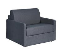 Vente-unique-Sillón Cama de Apertura rápida de Tela Gris - Colchón de 14 cm CALIFE