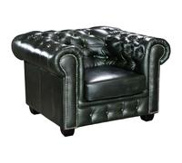 Vente-unique-Sillón Chesterfield Brenton 100% Piel de b˙falo - Verde