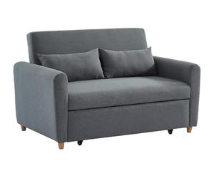Vente-unique - Sofá Cama 2 plazas Ayla - poliéster - Gris