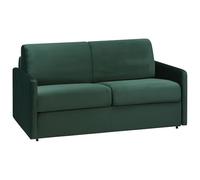Vente-unique - Sofá Cama 2 plazas Calife - Terciopelo - Verde Pino